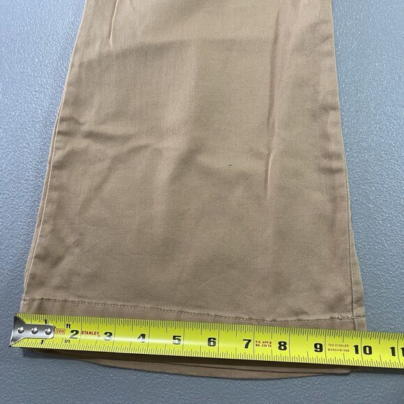 OLD COLLEGE INN Low Rise Flare Pants Chinos Stretch Y2K Womens 11 Khaki Tan - Picture 7 of 8